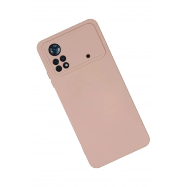 Mey İthalat®   Poco X4 Pro 5G Kılıf Nano içi Kadife Silikon - Pudra