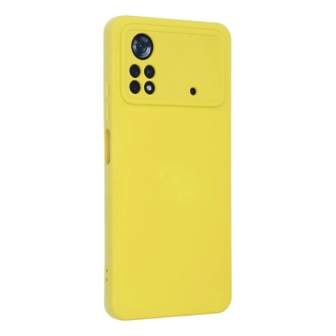 Mey İthalat®   Poco X4 Pro 5G Kılıf Nano içi Kadife Silikon - Sarı