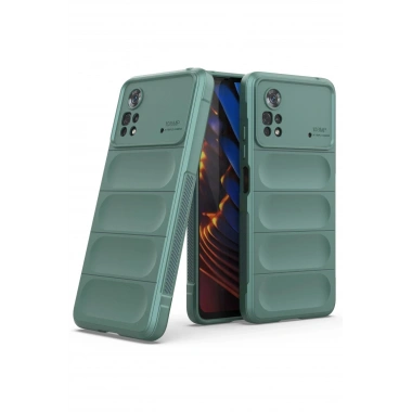 Mey İthalat®   Poco X4 Pro 5G Kılıf Optimum Silikon - Koyu Yeşil