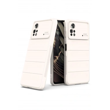 Mey İthalat®   Poco X4 Pro 5G Kılıf Optimum Silikon - Krem
