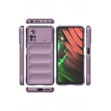 Mey İthalat®   Poco X4 Pro 5G Kılıf Optimum Silikon - Mor