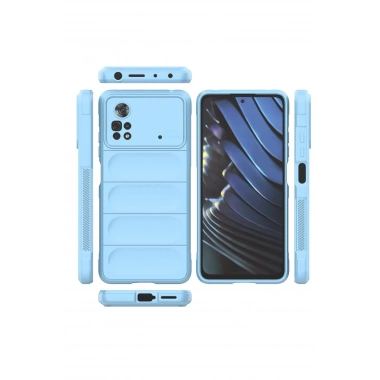 Mey İthalat®   Poco X4 Pro 5G Kılıf Optimum Silikon - Sky Blue