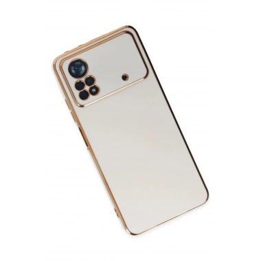 Mey İthalat®   Poco X4 Pro 5G Kılıf Volet Silikon - Beyaz