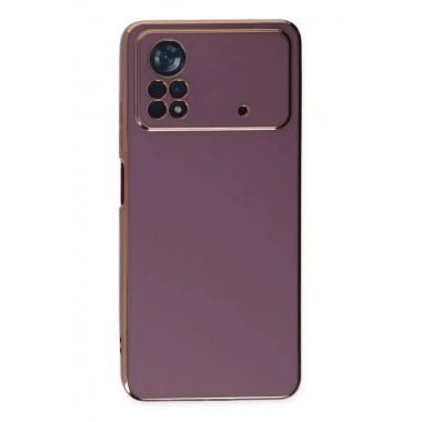 Mey İthalat®   Poco X4 Pro 5G Kılıf Volet Silikon - Mor