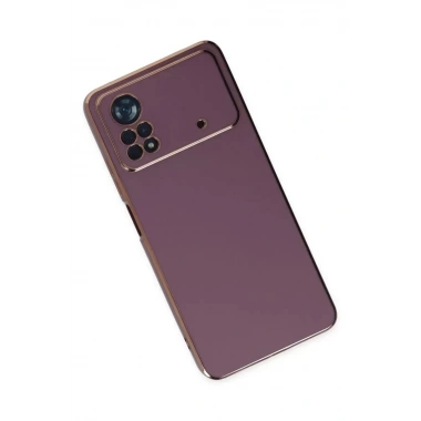 Mey İthalat®   Poco X4 Pro 5G Kılıf Volet Silikon - Mor