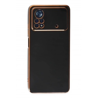 Mey İthalat®   Poco X4 Pro 5G Kılıf Volet Silikon - Siyah