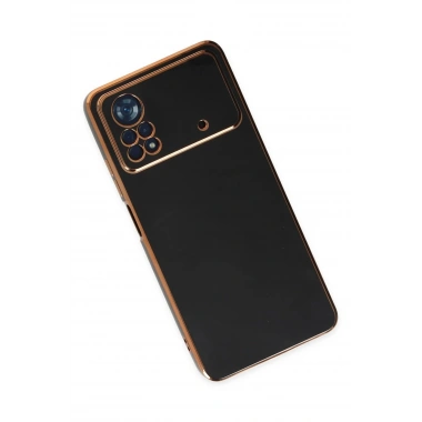 Mey İthalat®   Poco X4 Pro 5G Kılıf Volet Silikon - Siyah