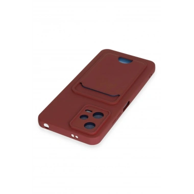 Mey İthalat®   Poco X5 5G Kılıf Kelvin Kartvizitli Silikon - Bordo