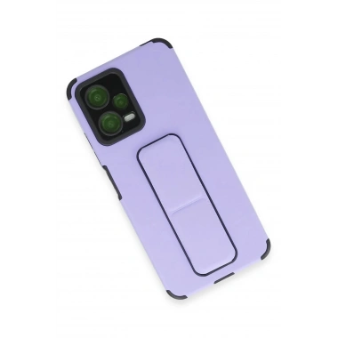 Mey İthalat® Poco X5 5G Kılıf Mega Standlı Silikon - Lila