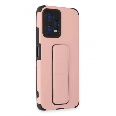 Mey İthalat® Poco X5 5G Kılıf Mega Standlı Silikon - Pudra