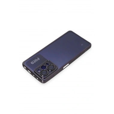 Mey İthalat®   Poco X5 Pro 5G Kılıf  Lensli Silikon - Mor