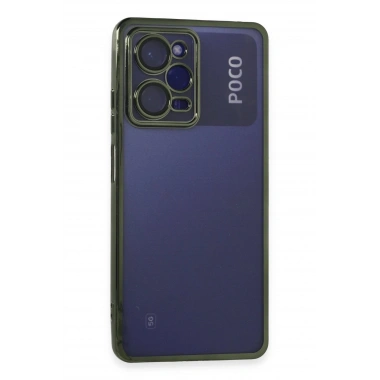 Mey İthalat®   Poco X5 Pro 5G Kılıf  Lensli Silikon - Yeşil