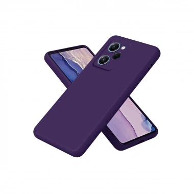 Mey İthalat®   Poco X5 Pro 5G Nano içi Kadife Silikon - Mor