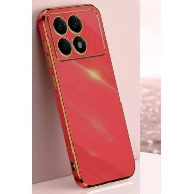 Mey İthalat®   Poco X6 Pro Kılıf Volet Silikon - Kırmızı