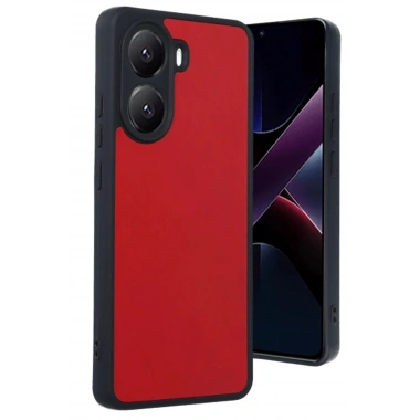 Mey İthalat®   Poco X7 Pro Kılıf Aras Deri Kapak - Kırmızı
