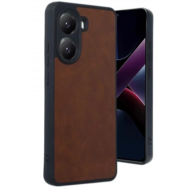 Mey İthalat®   Poco X7 Pro Kılıf Aras Deri Kapak - Taba