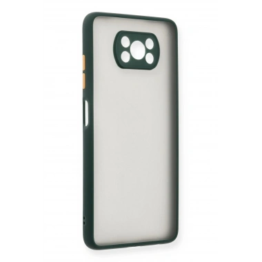 Mey İthalat®   Pocophone X3 Kılıf Montreal Silikon Kapak - Yeşil