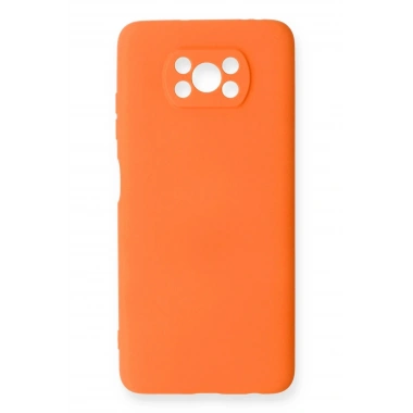 Mey İthalat®   Pocophone X3 Kılıf Nano içi Kadife Silikon - Turuncu