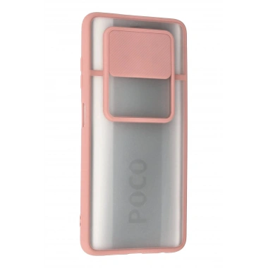 Mey İthalat® Pocophone X3 Kılıf Palm Buzlu Kamera Sürgülü Silikon - Pembe