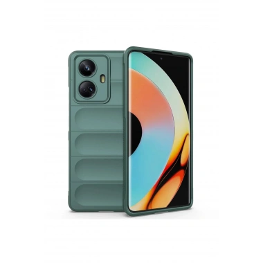 Mey İthalat®  Realme 10 Pro 5G Kılıf Optimum Silikon - Koyu Yeşil