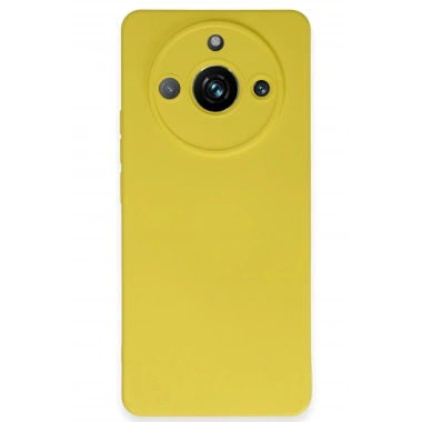 Mey İthalat®  Realme 11 Pro Kılıf Nano içi Kadife Silikon - Sarı