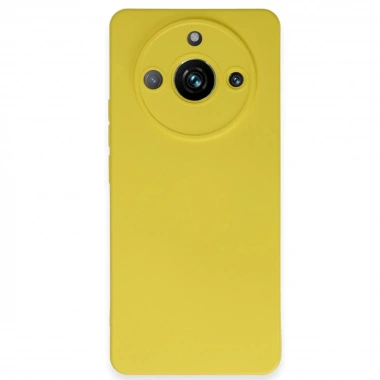 Mey İthalat®  Realme 11 Pro Kılıf Nano içi Kadife Silikon - Sarı