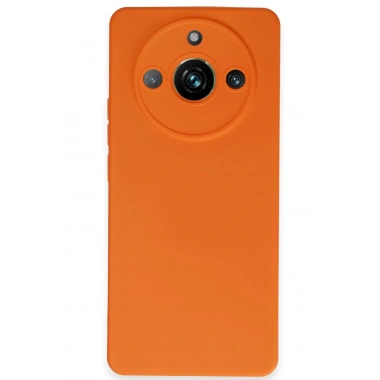 Mey İthalat®  Realme 11 Pro Kılıf Nano içi Kadife Silikon - Turuncu