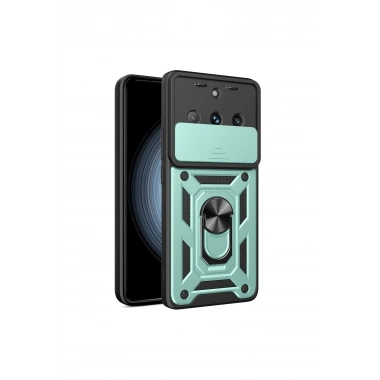 Mey İthalat®  Realme 11 Pro Kılıf Pars Lens Yüzüklü Silikon - Yeşil