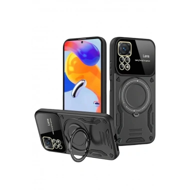 Mey İthalat®  Realme 11 Pro Plus Joy Lens Standlı Kapak - Siyah