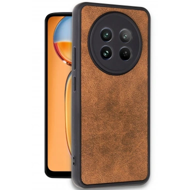 Mey İthalat®  Realme 12 5G Kılıf Aras Deri Kapak - Taba