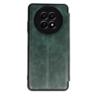 Mey İthalat®  Realme 12 5G Kılıf Flip Cover - Koyu Yeşil