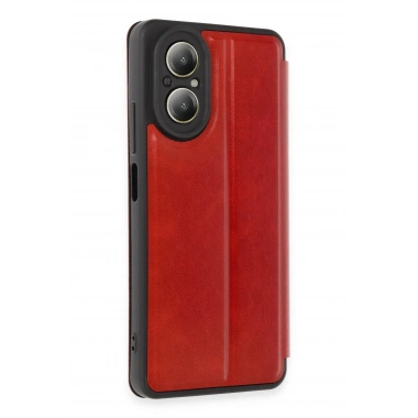 Mey İthalat® Realme 12 Lite Kılıf Flip Cover - Kırmızı