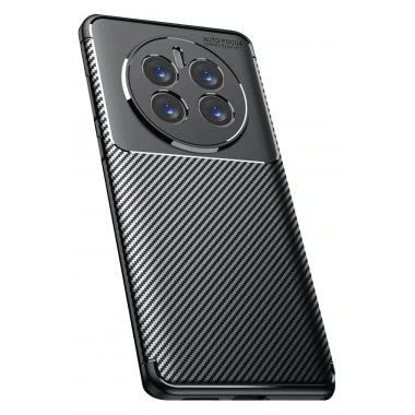 Mey İthalat®  Realme 12 Pro Plus Kılıf Auto Focus Karbon Kapak - Siyah