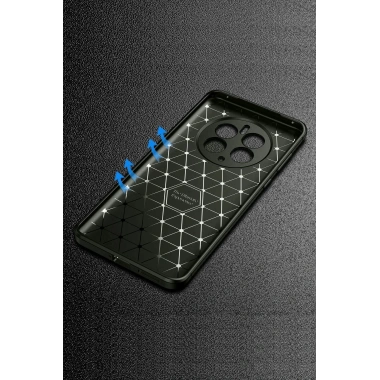 Mey İthalat®  Realme 12 Pro Plus Kılıf Auto Focus Karbon Kapak - Siyah
