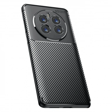 Mey İthalat®  Realme 12 Pro Plus Kılıf Auto Focus Karbon Kapak - Siyah
