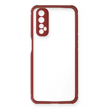 Mey İthalat® Realme 7 Kılıf Miami Şeffaf Silikon - Fuşya