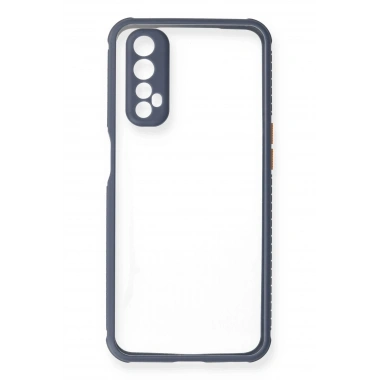 Mey İthalat® Realme 7 Kılıf Miami Şeffaf Silikon - Gri