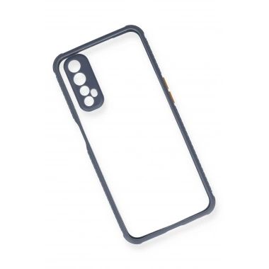 Mey İthalat® Realme 7 Kılıf Miami Şeffaf Silikon - Gri