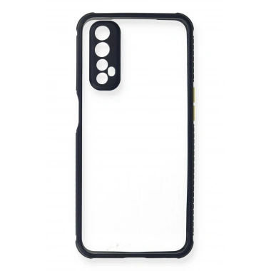 Mey İthalat®  Realme 7 Kılıf Miami Şeffaf Silikon - Lacivert