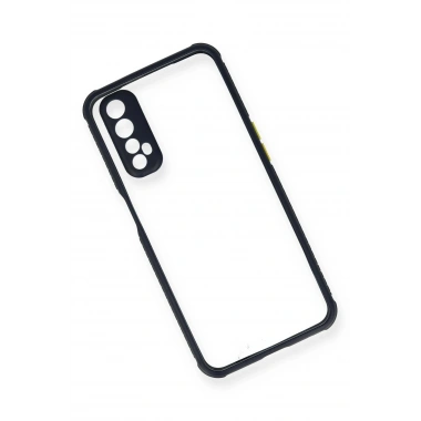 Mey İthalat®  Realme 7 Kılıf Miami Şeffaf Silikon - Lacivert