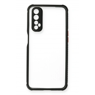Mey İthalat®  Realme 7 Kılıf Miami Şeffaf Silikon - Siyah