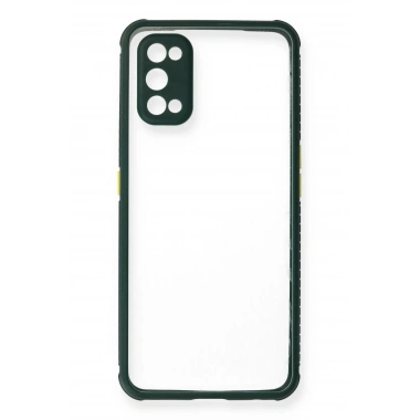 Mey İthalat®  Realme 7 Pro Kılıf Miami Şeffaf Silikon - Koyu Yeşil