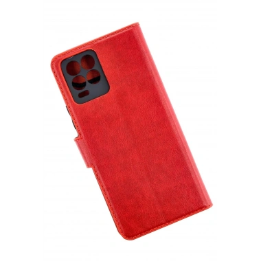 Mey İthalat®  Realme 8 Pro Kılıf Trend S Plus Kapaklı Kılıf - Kırmızı