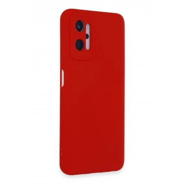 Mey İthalat®  Realme 9i 4G Kılıf Nano içi Kadife Silikon - Kırmızı