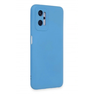 Mey İthalat®  Realme 9i 4G Kılıf Nano içi Kadife Silikon - Mavi