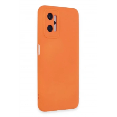 Mey İthalat®  Realme 9i 4G Kılıf Nano içi Kadife Silikon - Turuncu