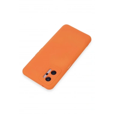 Mey İthalat®  Realme 9i 4G Kılıf Nano içi Kadife Silikon - Turuncu