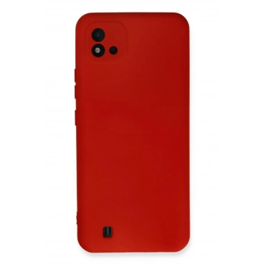 Mey İthalat®  Realme C11 2021 Kılıf Nano içi Kadife Silikon - Kırmızı