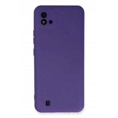 Mey İthalat®  Realme C11 2021 Kılıf Nano içi Kadife Silikon - Mor