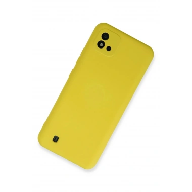 Mey İthalat®  Realme C11 2021 Kılıf Nano içi Kadife Silikon - Sarı
